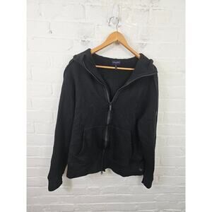 Good Man Brand Women's Full Zip Cardigan Sweater Long Sleeve Solid Black Size L